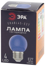 Лампа светодиодная ЭРА E27 1W 3000K синяя ERABL45-E27 Б0049573