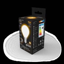 Лампа светодиодная филаментная Gauss E14 9W 3000К матовая 105201109