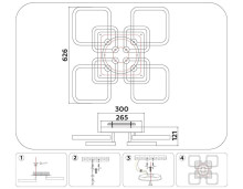 Потолочная светодиодная люстра Ambrella light Acrylica Original FA3866
