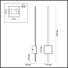 Настенный светодиодный светильник Odeon Light Hightech Stilo 4257/18WL