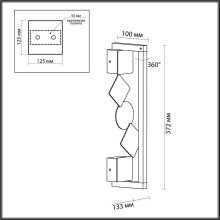 Настенный светодиодный светильник Odeon Light Exclusive Hightech Geos 6691/7WL