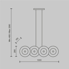 Подвесной светильник Maytoni Aster MOD007PL-08G1