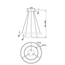 Подвесной светодиодный светильник Maytoni Rim MOD058PL-L55BSK