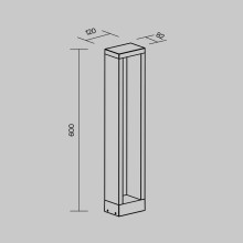 Уличный светодиодный светильник Maytoni Goll O462FL-L10GF3K