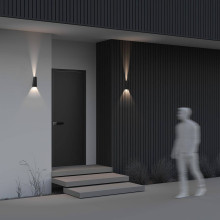 Уличный настенный светодиодный светильник Maytoni Times Square O580WL-L6B