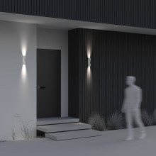 Уличный настенный светодиодный светильник Maytoni Twist O040WL-L11W3K