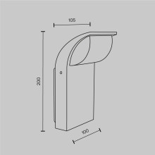 Уличный настенный светодиодный светильник Maytoni Stock O446WL-L7GF3K