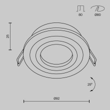 Встраиваемый светильник Maytoni Atom DL023-2-01S