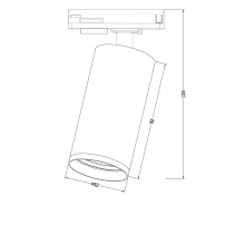 Трековый светильник Maytoni Track Lamps TR020-1-GU10-B
