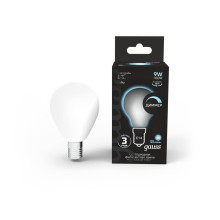 Лампа светодиодная филаментная Gauss E14 9W 4100К матовая 105201209