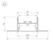 Профиль Arlight SL-LINIA45-FANTOM-2000 ANOD 027160