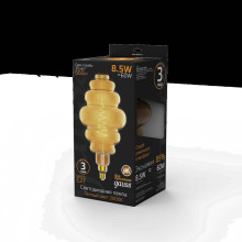 Лампа светодиодная филаментная Gauss E27 8,5W 2000K янтарная 161802105