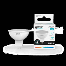 Лампа светодиодная Gauss GU5.3 3.5W 4100K матовая 13524