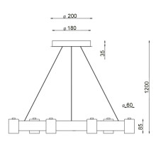 Подвесной светильник Vele Luce Octopus VL10152P06