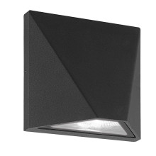 Уличный настенный светодиодный светильник Uniel ULU-S50A-8W/4000K IP65 Black UL-00009347