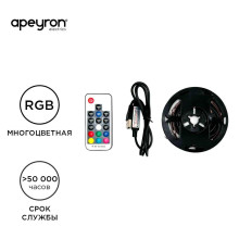 Светодиодная лента Apeyron 7,2W/m 30LED/m 5050SMD разноцветная 1M 10-69