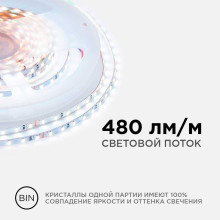 Светодиодная лента Apeyron 5,4W/m 120LED/m 2216SMD холодный белый 5M R00-380