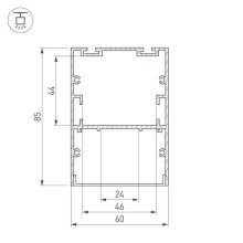 Профиль Arlight ARH-LINE-6085-2000 BLACK 018681