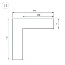 Коннектор L-образный Arlight SL-Line-5035 030116