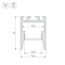 Профиль Arlight PDS-ZM-Comfy-2000 Anod 032855