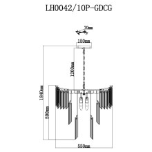 Подвесная люстра Lumien Hall Гарленда LH0042/10P-GDCG