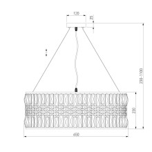 Подвесная люстра Eurosvet Lory 10125/8 хром/прозрачный хрусталь Strotskis Smart