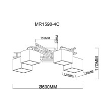 Потолочная люстра MyFar Bona MR1590-4C