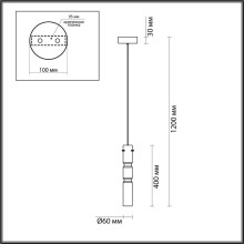 Подвесной светильник Odeon Light SCROW 5059/5LB