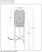 Торшер Lucide Mesh 45785/01/30