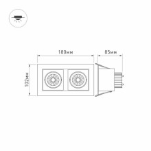 Встраиваемый светодиодный светильник Arlight CL-Kardan-S180x102-2x9W Day 024138