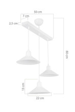 Подвесная люстра Toplight Delilah TL1606H-03WH