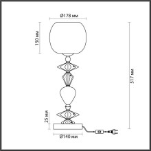 Настольная лампа Odeon Light Classic Bizet 4855/1T