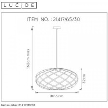 Подвесной светильник Lucide Wolfram 21417/65/30