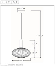 Подвесной светильник Lucide Maloto 45386/30/62