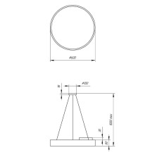 Подвесной светодиодный cветильник Geometria ЭРА Ring SPO-131-W-40K-045 45Вт 4000К белый Б0050558