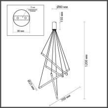 Подвесной светодиодный светильник Odeon Light Sparky 4369/40L