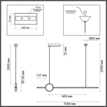 Подвесной светодиодный светильник Odeon Light Stilo 6601/30L