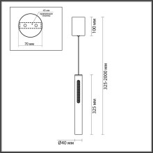 Подвесной светодиодный светильник Odeon Light Hightech Mali 6644/7L