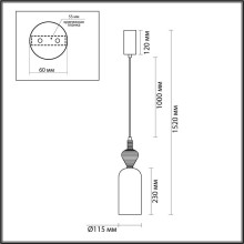 Подвесной светильник Odeon Light PALLETA 5045/12LB