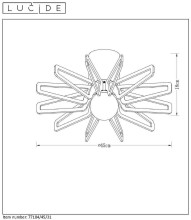 Потолочный светильник Lucide Zidane 77184/45/30