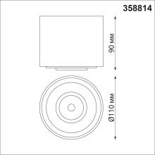 Потолочный светодиодный светильник Novotech Over Gesso 358814