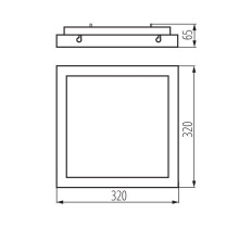 Потолочный светодиодный светильник Kanlux TYBIA M 25W-NW-SE GY 24646