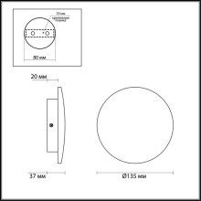 Настенный светодиодный светильник Odeon Light Hightech Eclissi 3871/6WL