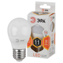 Лампа светодиодная ЭРА E27 11W 2700K матовая LED P45-11W-827-E27 Б0032987