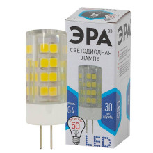 Лампа светодиодная ЭРА G4 5W 4000K прозрачная LED JC-5W-220V-CER-840-G4 Б0027858