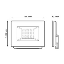 Прожектор светодиодный Gauss Slim 50W 6500К 613120350