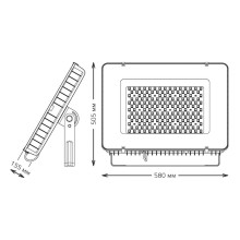 Прожектор светодиодный Gauss Qplus 400W 6500К 690511400L