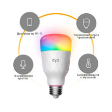 Лампа светодиодная диммируемая Yeelight E27 8W RGB+CCT белая YLDP005