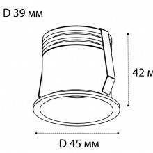 Встраиваемый светильник Italline DL 3027 black