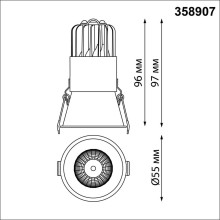 Встраиваемый светодиодный светильник Novotech Spot Lang 358907